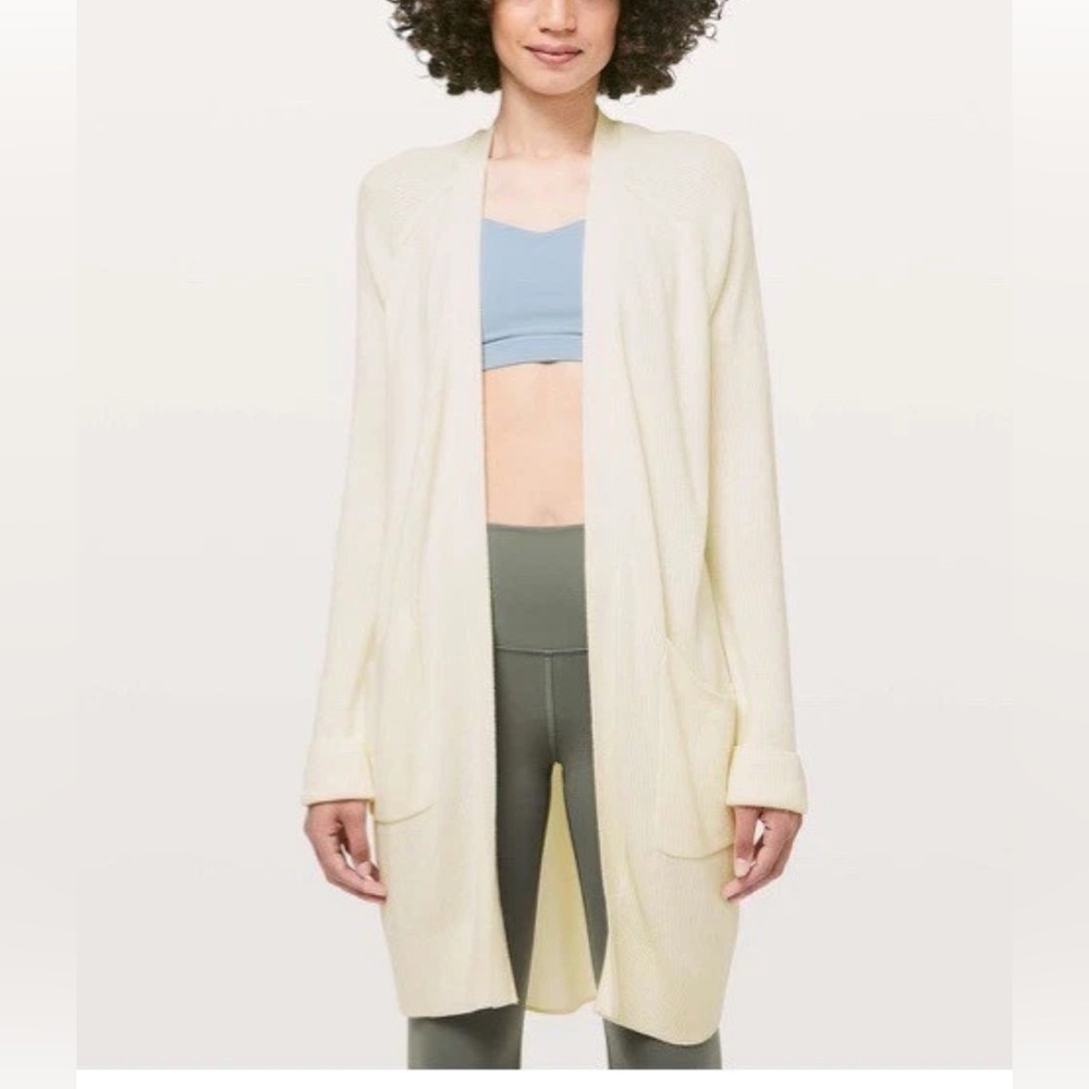 Lululemon Still At Ease Wrap Cardigan Sweater Size 4 Angel Wing comfy NWT $168